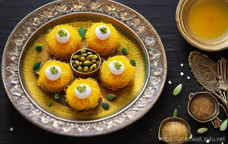 쿠웨이트 명절 음식 - **Festive Kuwaiti Machboos Feast**
    An intricately detailed image capturing a joyful Kuwaiti fami...